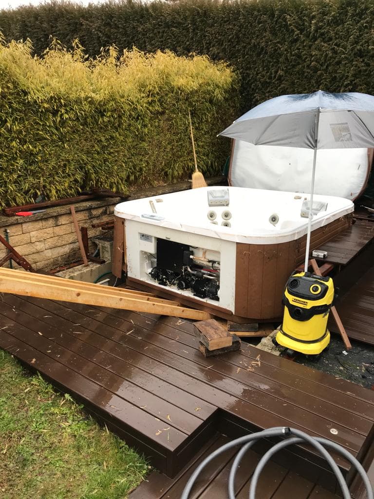 Détection fuite sur spa encastré Dimension One à Genolier