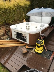 Détection fuite sur spa encastré Dimension One à Genolier